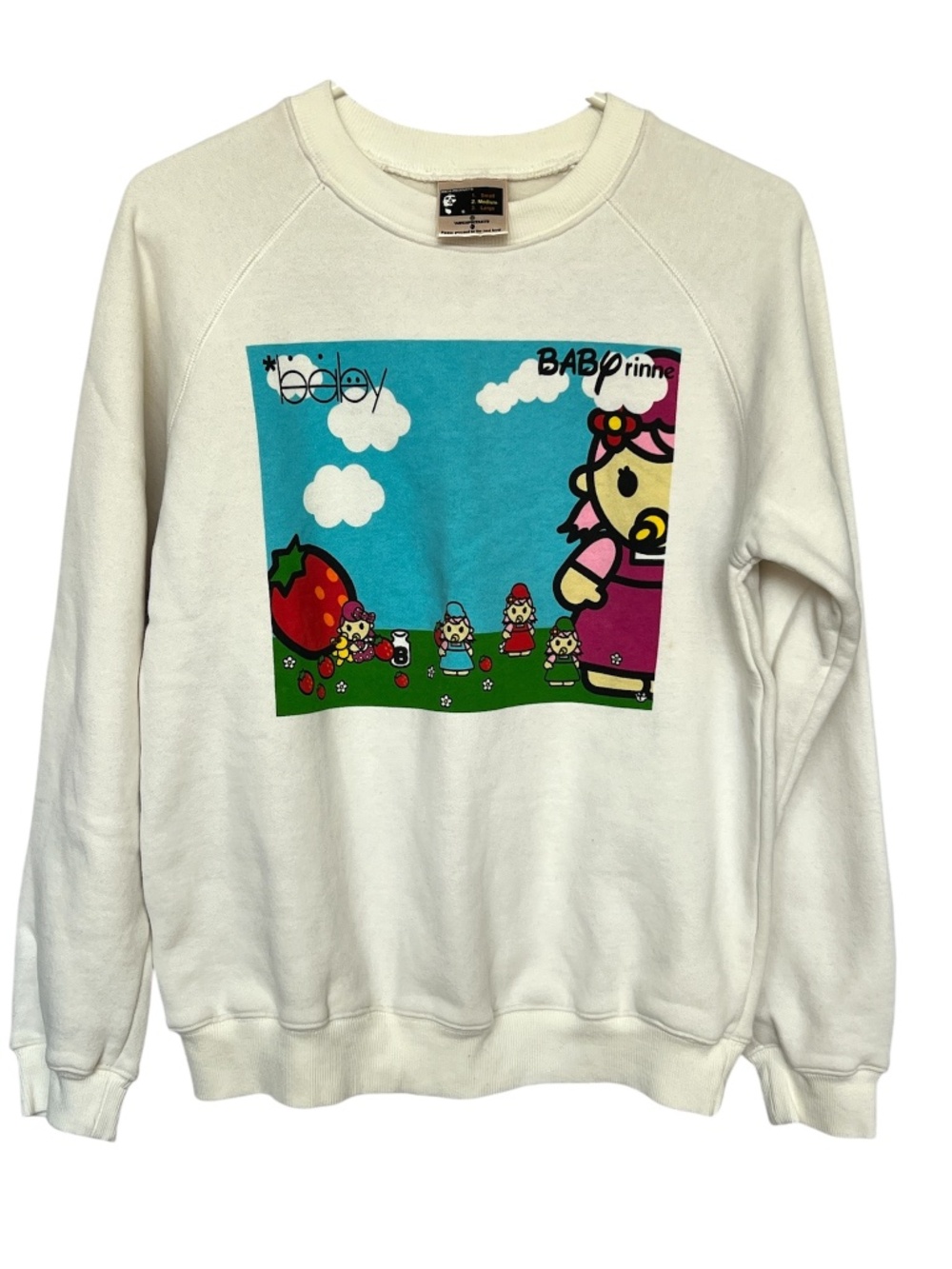 Baby Rinne A Bros Product Top  Sweatshirt Off White Size Medium 100% Cotton